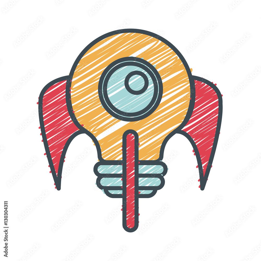 rocket start-up isolated icon vector illustration design