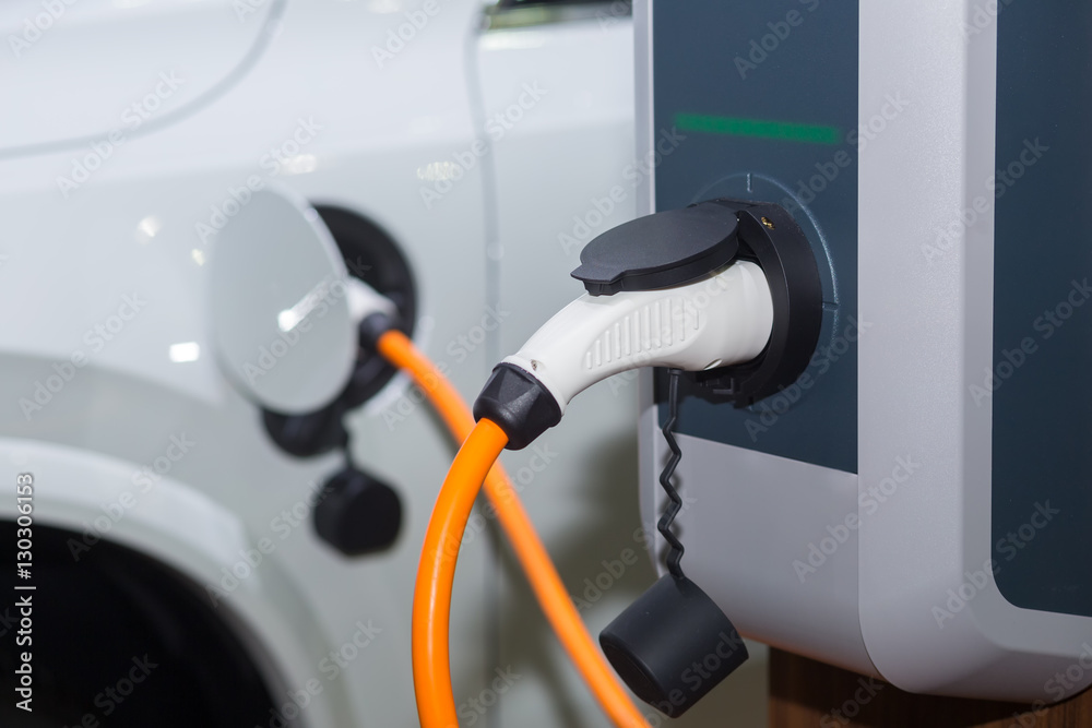 Φωτογραφία Close up the power supply unit for charging of an electric car,Alternative energ