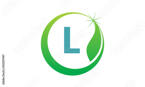 Swoosh Leaf Letter L