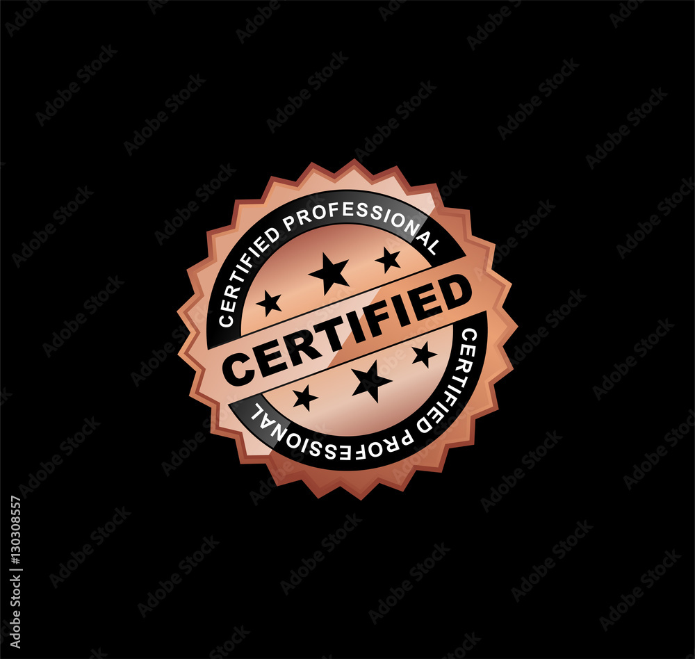 Bronze Certified Sticker or Emblem. Bronze Certified Sticker or Emblem.