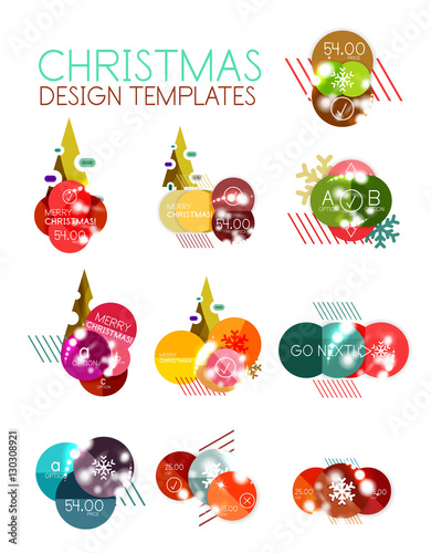 Christmas or New Year promo labels and stickers