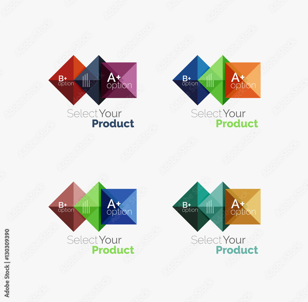 Set of square abstract background templates or infographics Set of square abstract background templates or infographics