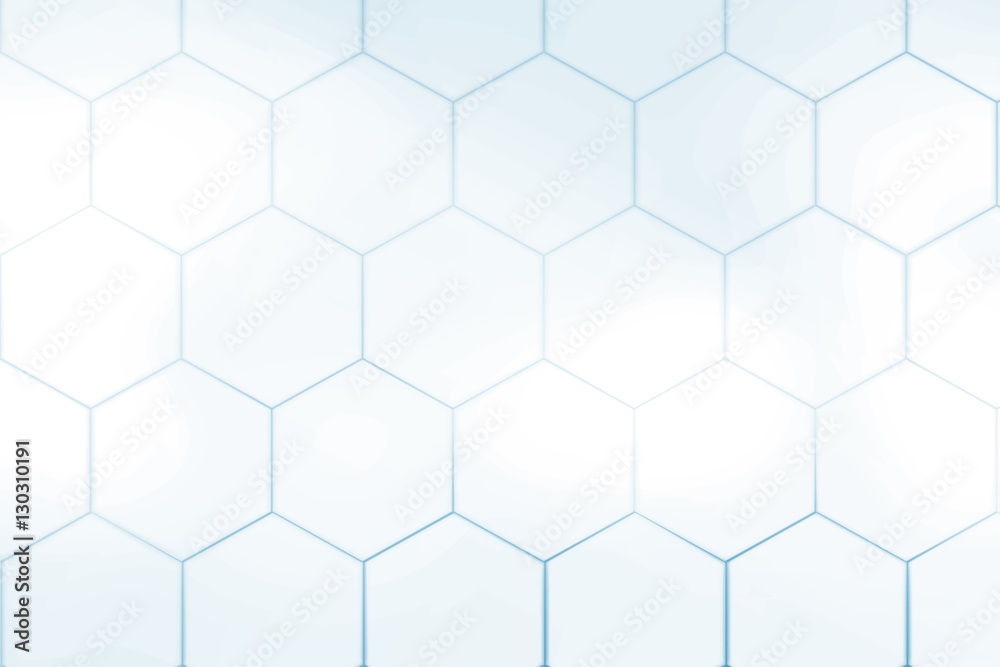 Fototapeta premium Blue white hexagonal abstract background mosaic design