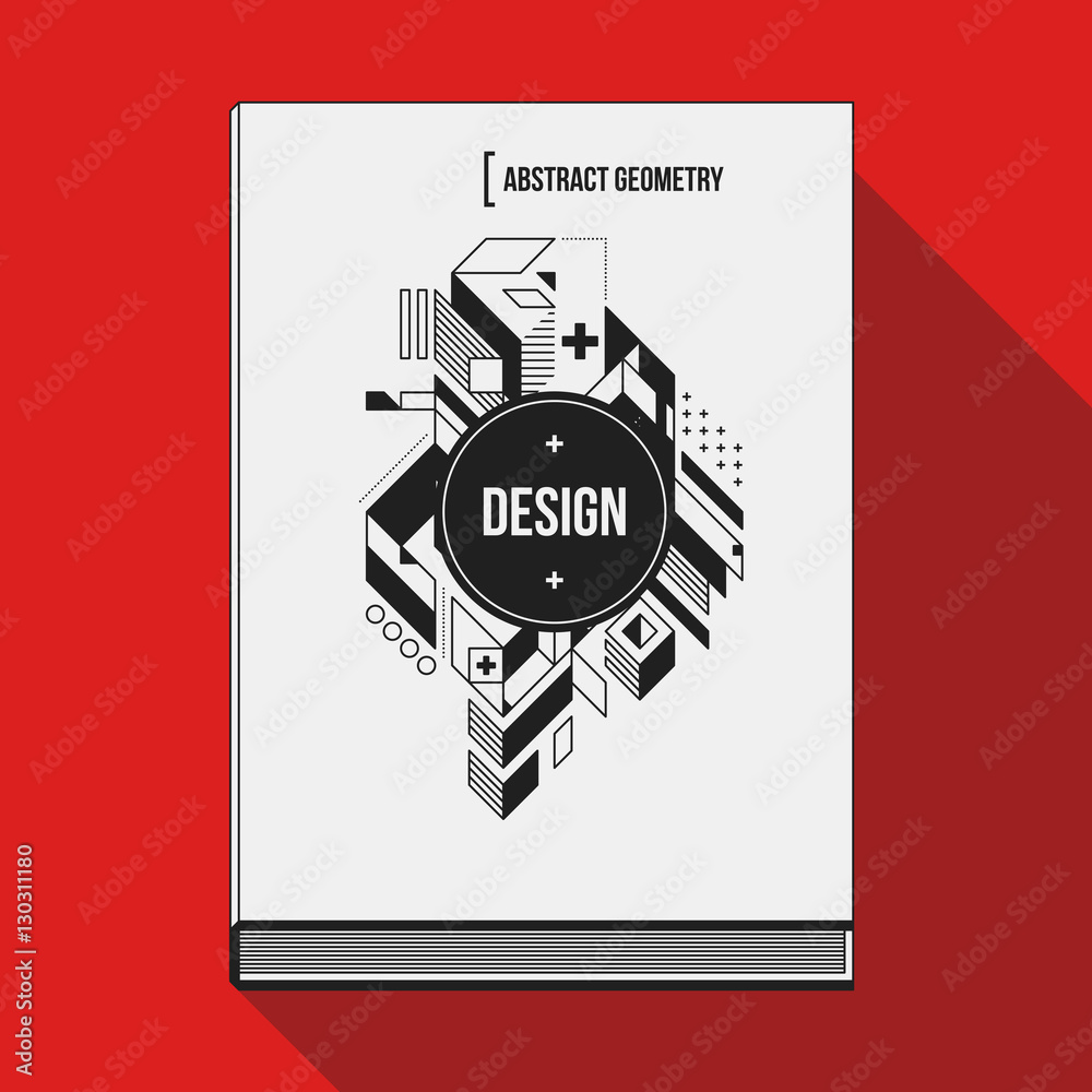Book cover design template with abstract geometric elements. Style of modern art and graffiti. Book cover design template with abstract geometric elements. Style of modern art and graffiti.