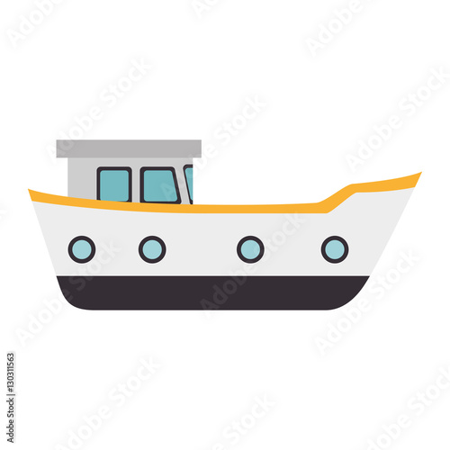 cargo ship isolated icon vector illustration design