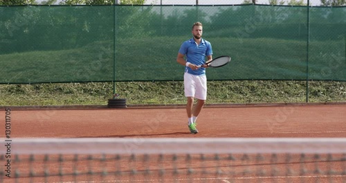  Professional Tennis Player Plays Tennis Outdoors