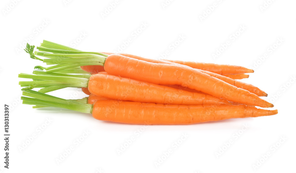 fresh carrots, baby carrot isolated on white background - obrazy, fototapety, plakaty 
