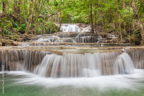 Fototapeta Naklejka Na Ścianę i Meble -  Nature landscape of waterfalls in green National Park in Thailan