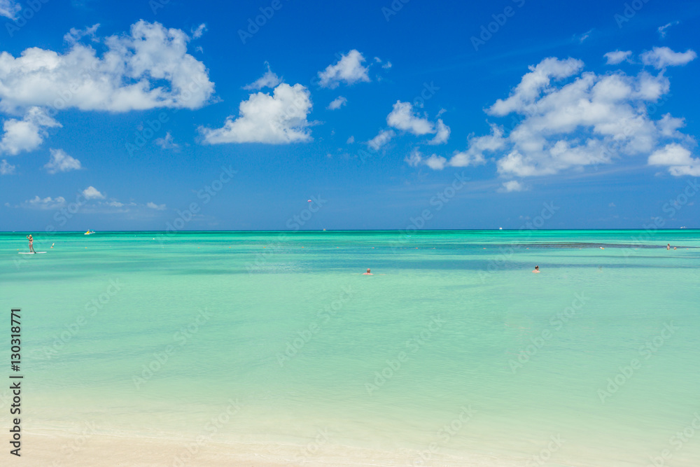 Aruba island. View from the beach