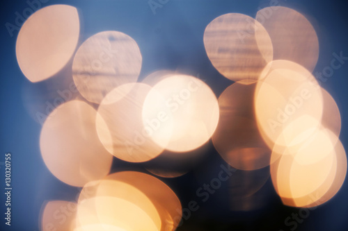 Blurred bokeh of Christmas lights