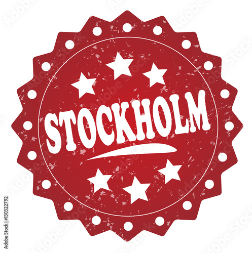 Canvas Print stockholm grunge stamp