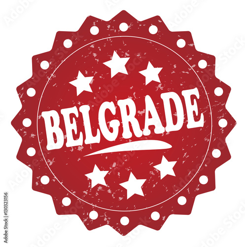 belgrade grunge stamp