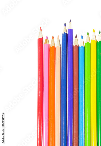 Color pencils isolate on white