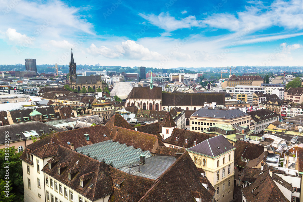 Obraz premium Panoramic view of Basel