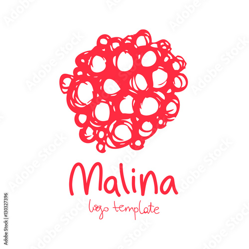 Template logo. Raspberries. Caviar.