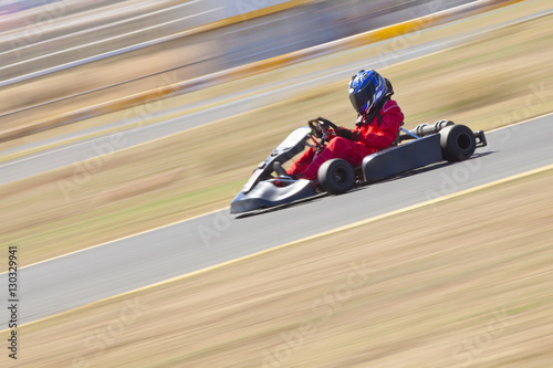 Youth Go Kart Racer on Track © neillockhart