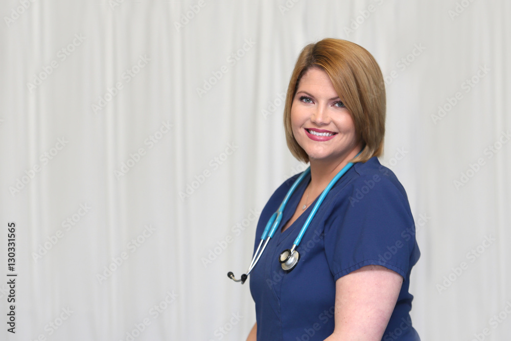 Portrait of a young attractive female healthcare professional, woman nurse Portrait of a young attractive female healthcare professional, woman nurse