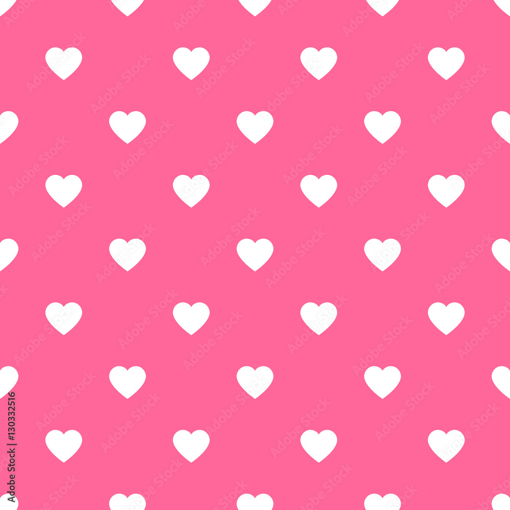 Seamless hearts pattern background pink