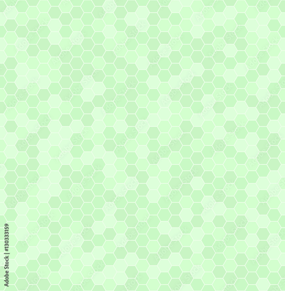 Green hexagon pattern. Seamless vector