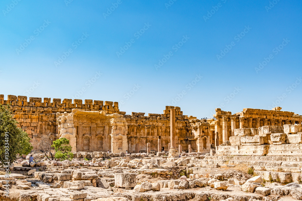 BAALBEK, LEBANON - August 14: Baalbek in Lebanon on August 14, 2016. It is located about 85 km northeast of Beirut and about 75 km north of Damascus.