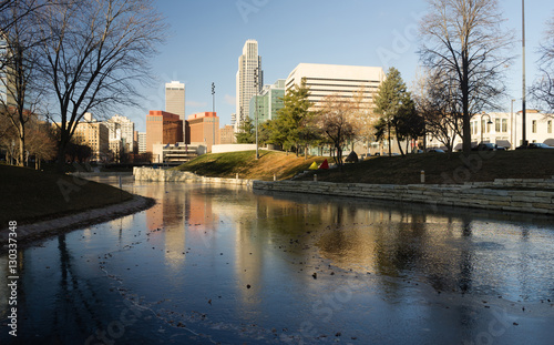 Omaha Nebraska Downtown City Skyline Missouri River