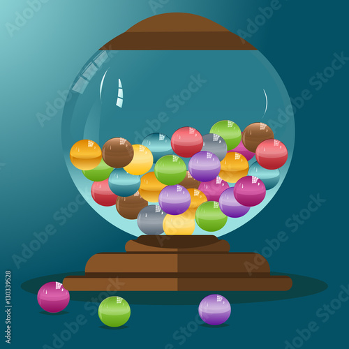 antique red bubblegum machine