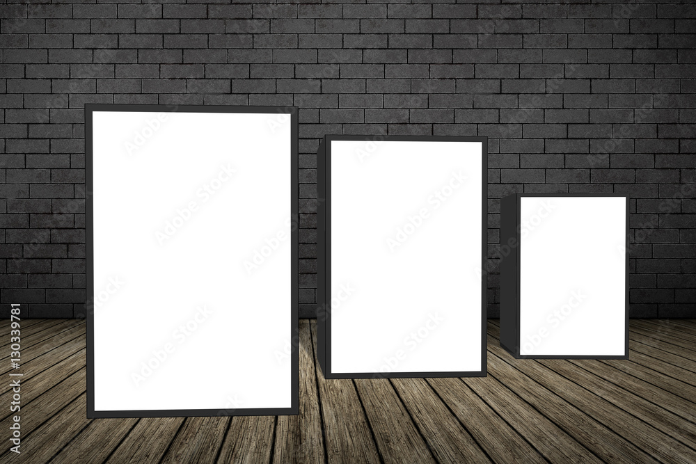 Blank poster and outdoor advertising, mock up 3D Render