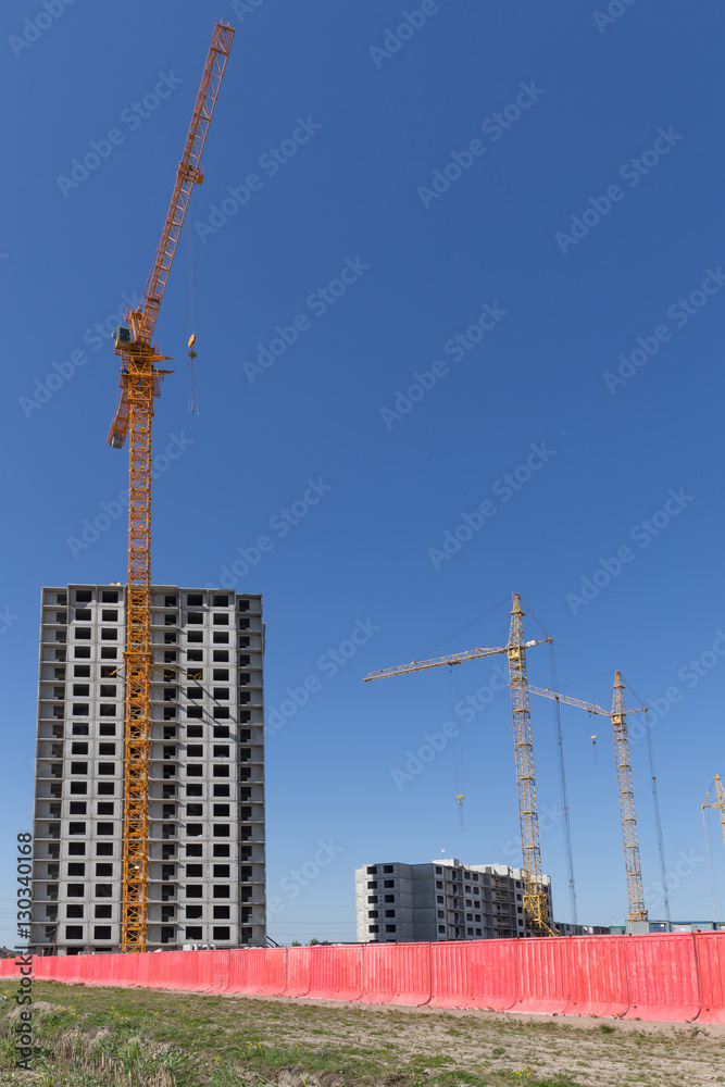 New construction building tenement apartment house