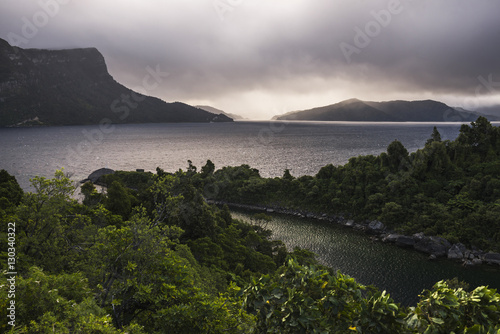 Lake Waikaremoana, Te Urewera, Eastland, North Island, New Zealand photo