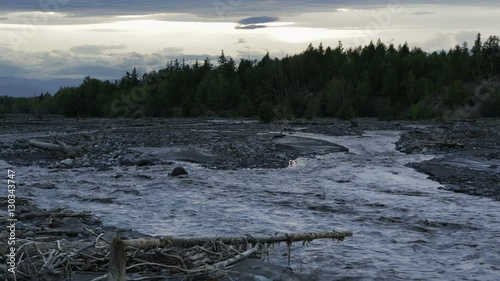 Studenaya River at dusk. photo