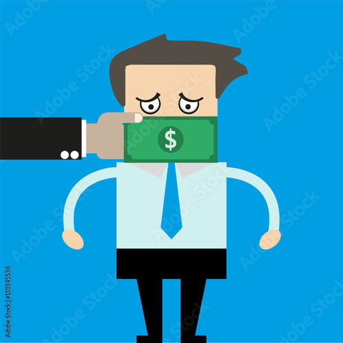 Business man and money