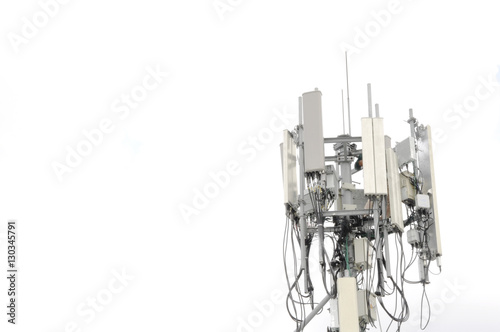 Telecommunication tower mast TV antennas wireless technology wit