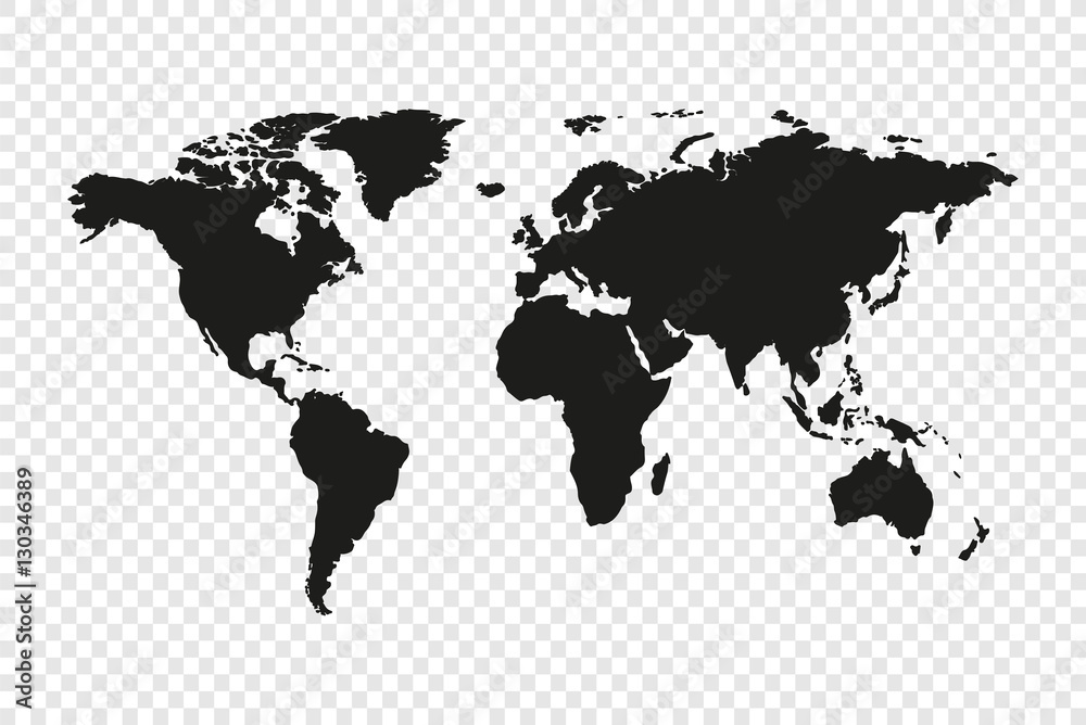 Obraz Polityczna mapa świata ilustracja