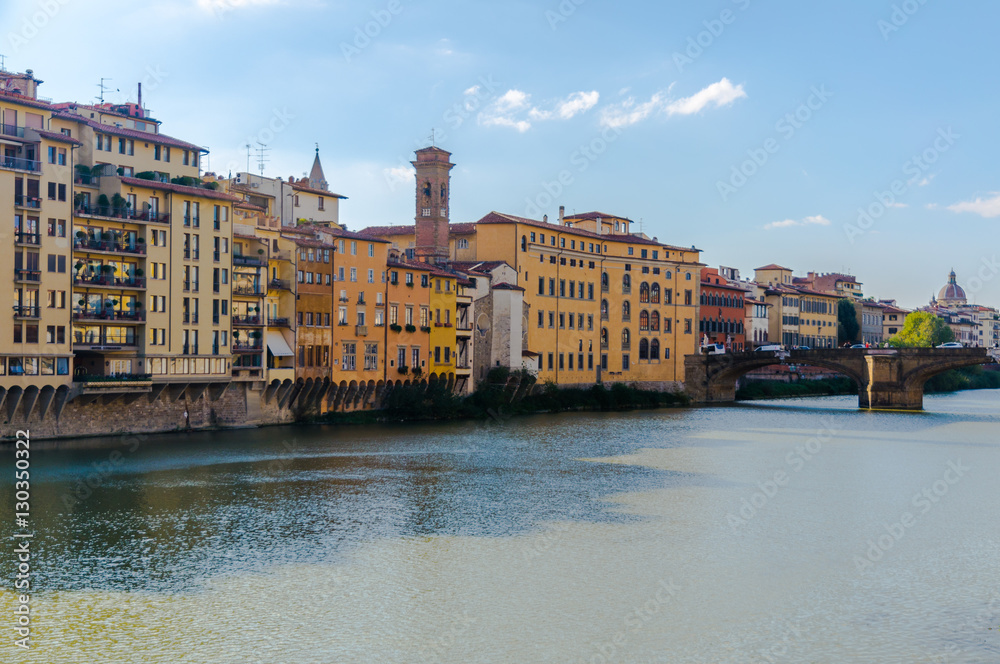 Buildings in Florence by the Arno River