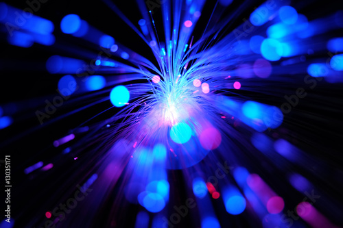 Colorful bokeh and lines on darkness background.