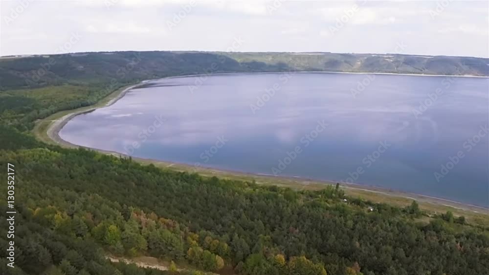 Aerial. Flight Over beautiful lake or gulf of sea in summer time. Aerial. Flight Over beautiful lake or gulf of sea in summer time.