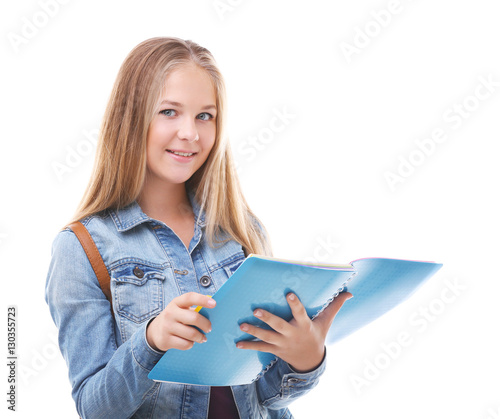 Beautiful teenager with bac...