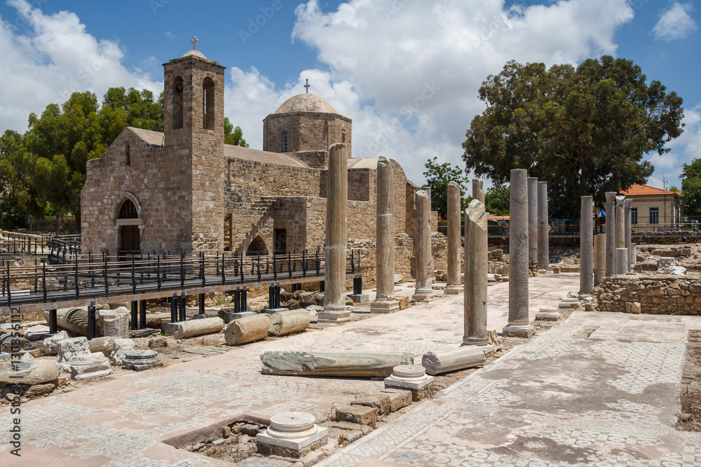 Medieval church built over the ruins of the ancient basilica in Medieval church built over the ruins of the ancient basilica in