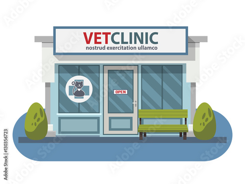 Veterinary medicine hospital, clinic or pet shop for animals.