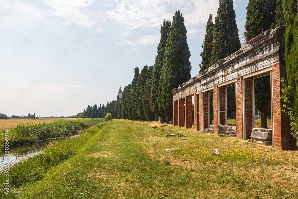 Harbor ruins in the ancient city of Aquileia, Italy Harbor ruins in the ancient city of Aquileia, Italy