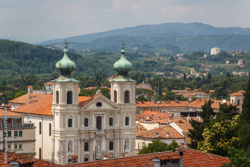 Baroque church in the historic center of Gorizia, Italy