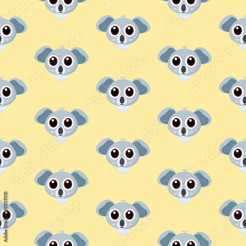 Fototapeta Naklejka Na Ścianę i Meble -  vector cartoon style koala seamless pattern