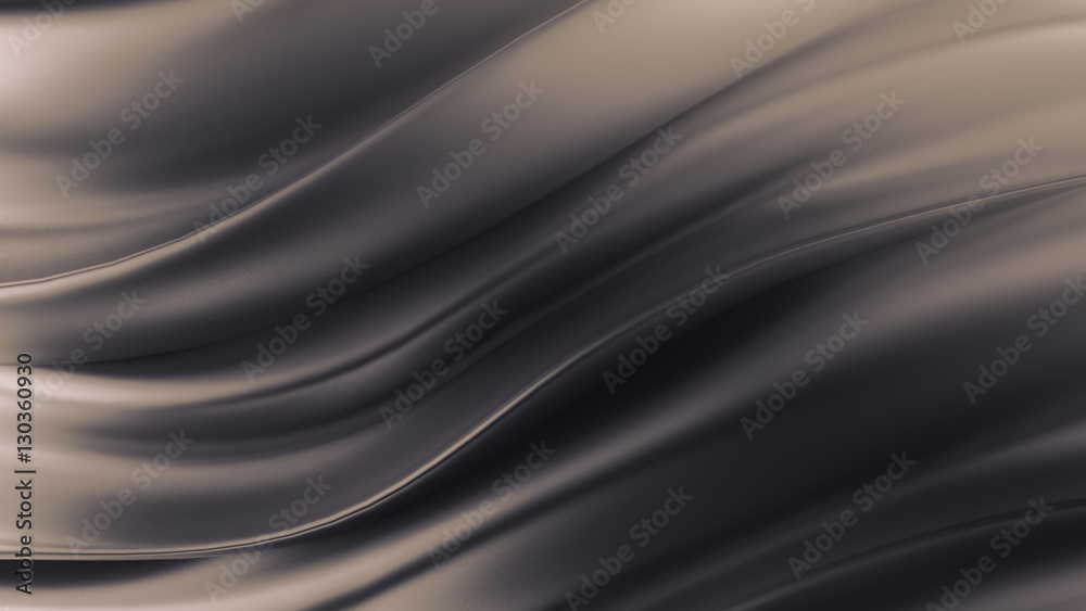 Fototapeta premium Beautiful background with drapery and folds of silk. 3D illustra