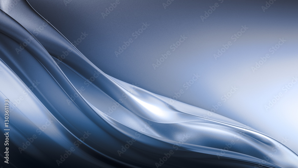 Beautiful background with drapery and folds of silk. 3D illustra Stock