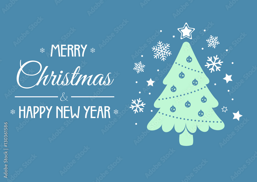 Christmas background with Christmas tree, vector illustration.