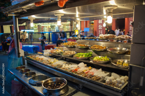 Food vendors in Asia Style, selling street food for take away. These vendors offer some great street food, including Thai, Chinese and Malaysia Food