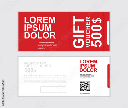gift voucher vector design template set A4