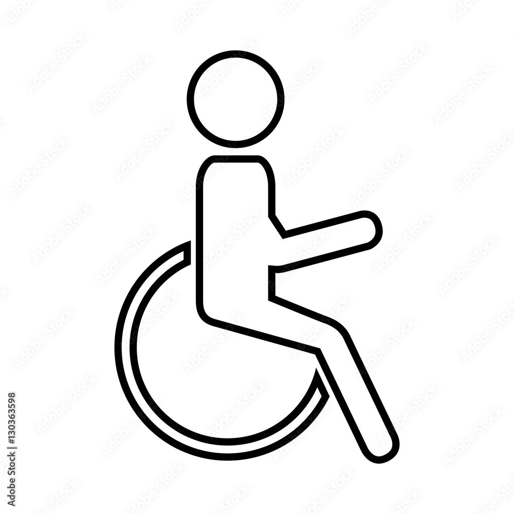 silhouette person in wheelchair vector illustration design silhouette person in wheelchair vector illustration design