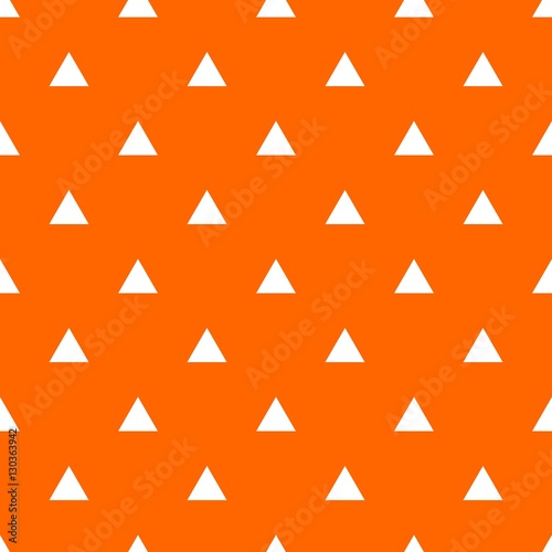 Free Download Tile vector pattern with white triangles on orange background - GFXLoad