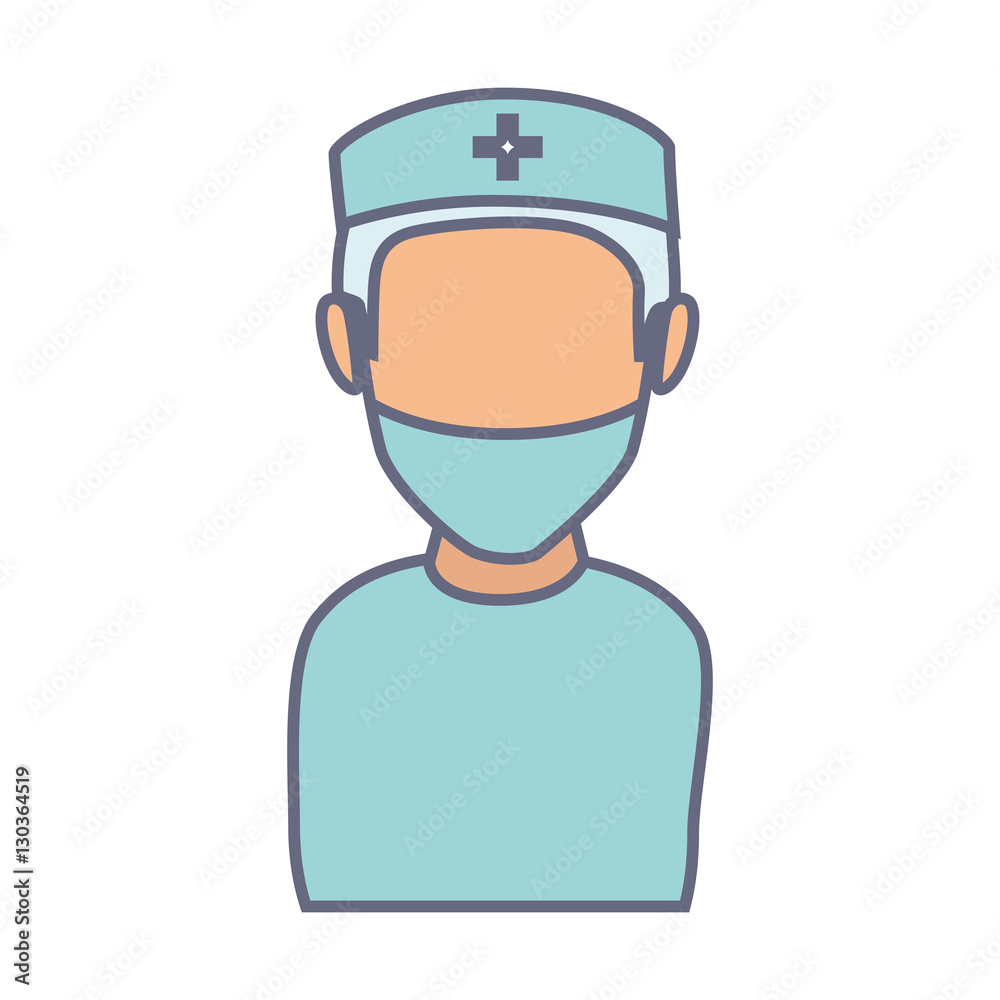 doctor character with uniform vector illustration design